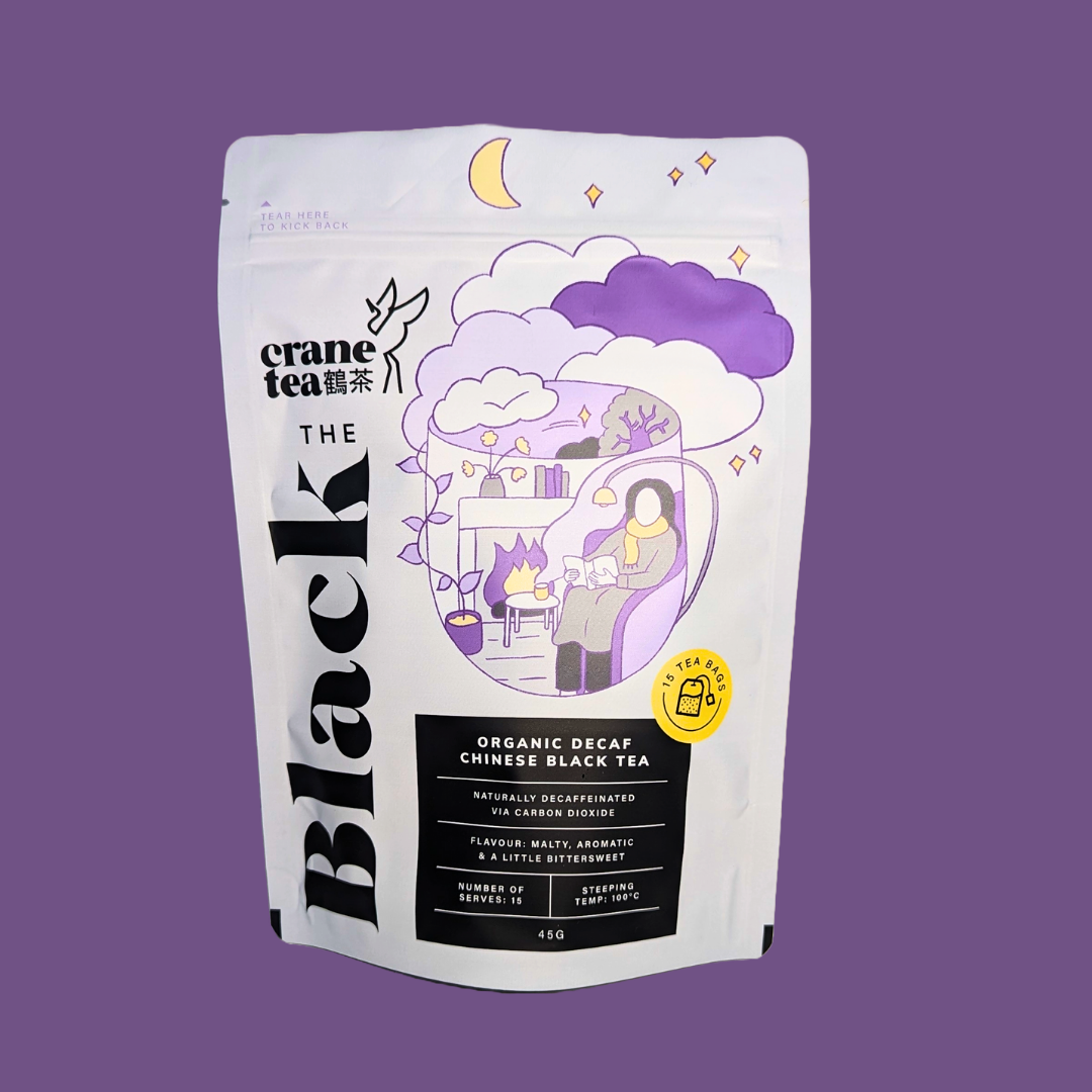 Crane Tea Decaf Black Teabag 45g Front